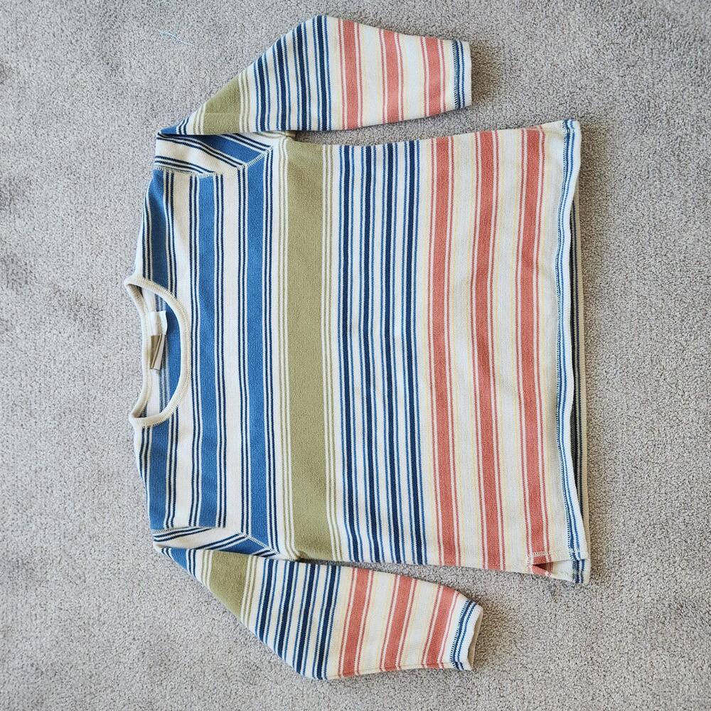 Vintage Striped Knit Sweater | Y2K Surf Skater Indie Colorblock Pullover